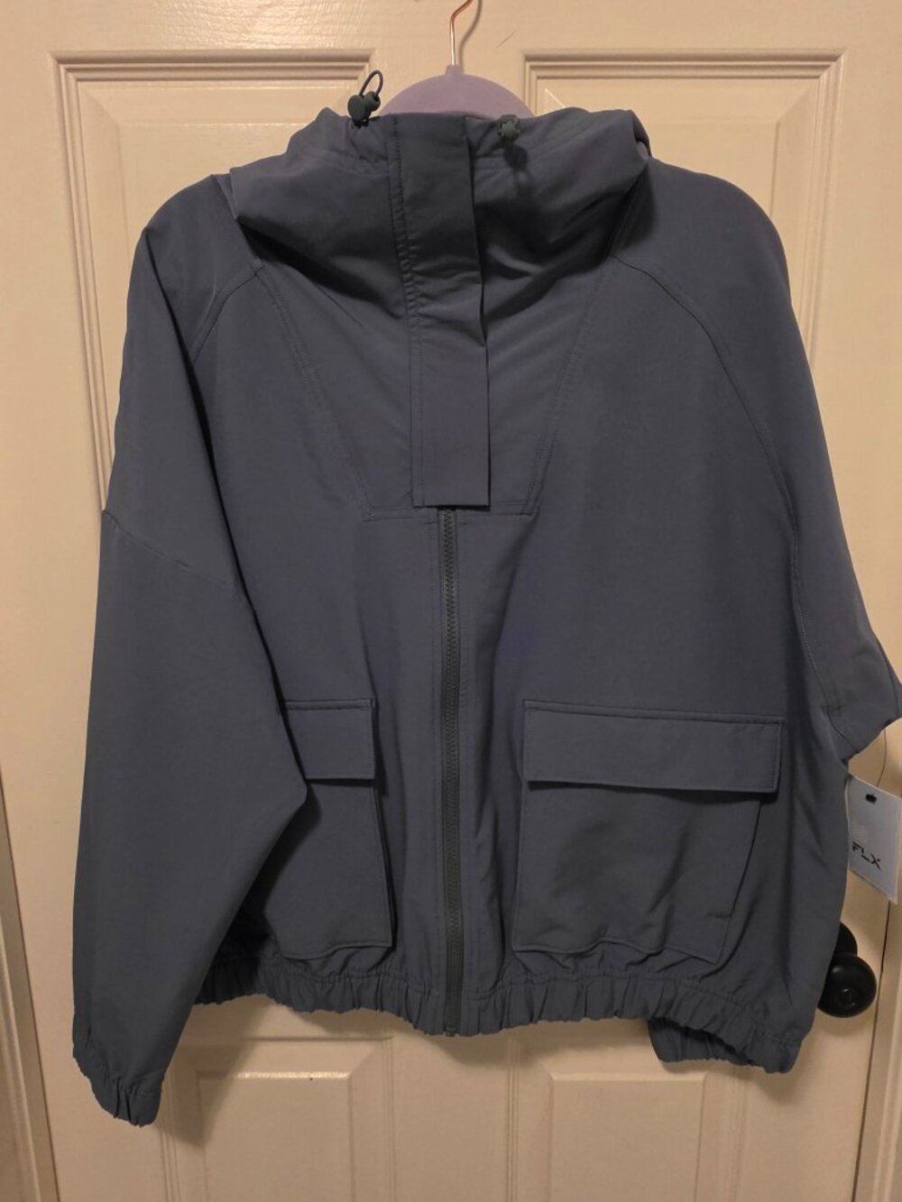 NWT FLX Hooded Performance Jacket Green XL Lightweight Zip Front